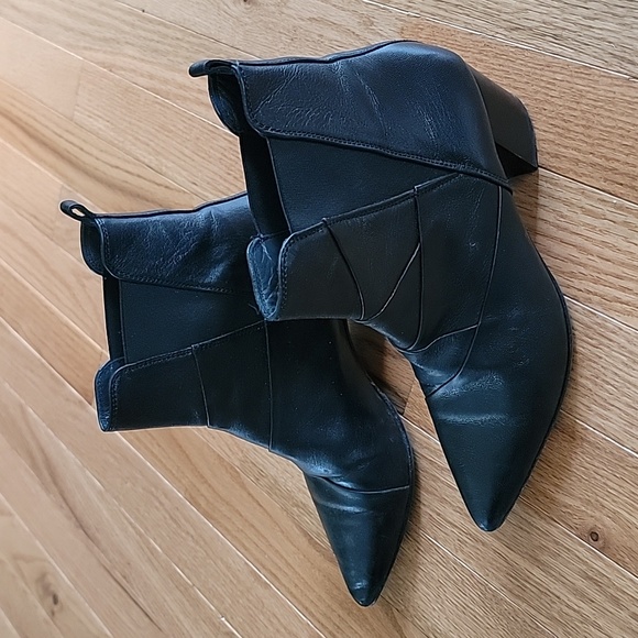 Napoleoni Pointed Black Boots size 37 (runs narrow) great condition - Picture 3 of 4